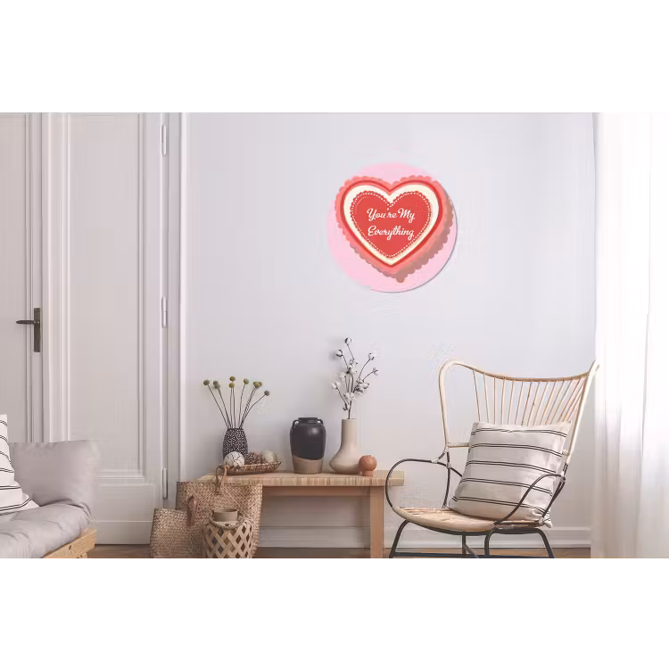 Wandcirkel - Aluminium - Liefde - Hart - Valentijn — 2