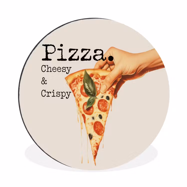 Wandcirkel - Aluminium - Pizza - Kaas - Pepperoni — 1