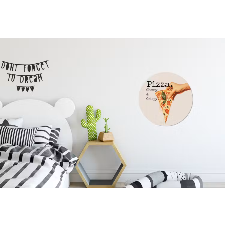 Wandcirkel - Aluminium - Pizza - Kaas - Pepperoni — 5