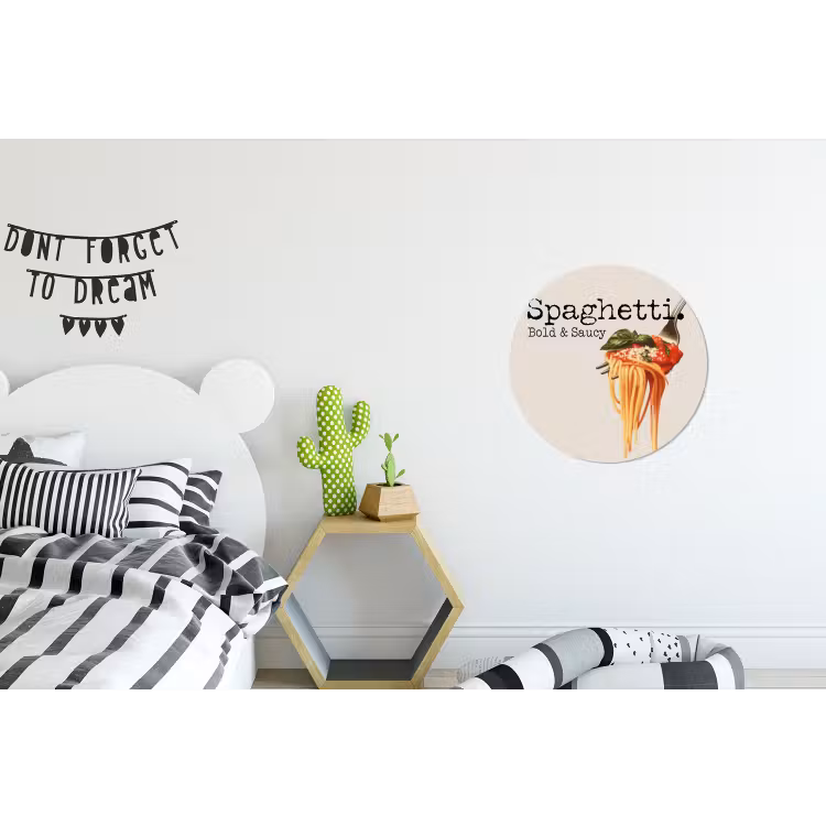 Wandcirkel - Aluminium - Spaghetti - tomatensaus - Parmezaanse kaas — 5