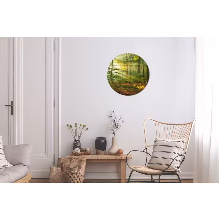 Wandcirkel - Aluminium - Zon - Bos - Bomen - Natuur - Herfst — 2
