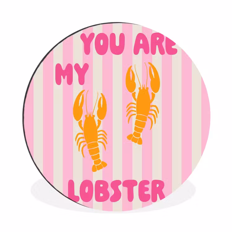 Wandcirkel - Aluminium - Lobster - Love - Valentijn — 1