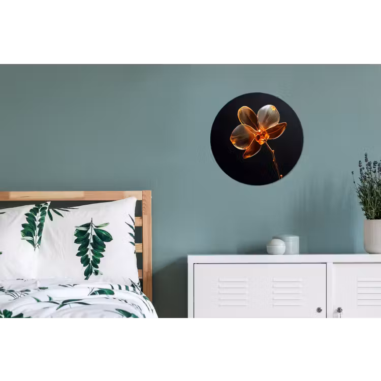 Wandcirkel - Aluminium - Orchidee - Doorzichtig - Bloem — 4