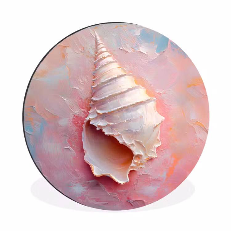 Wandcirkel - Aluminium - Schelp - Pastel - Pink — 1