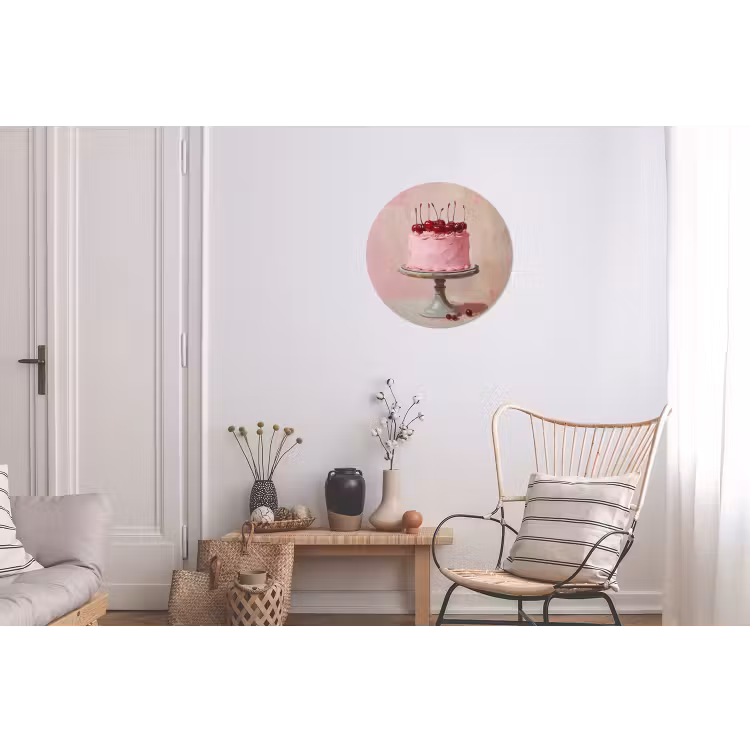 Wandcirkel - Aluminium - Taart - Pink - Cherry — 2