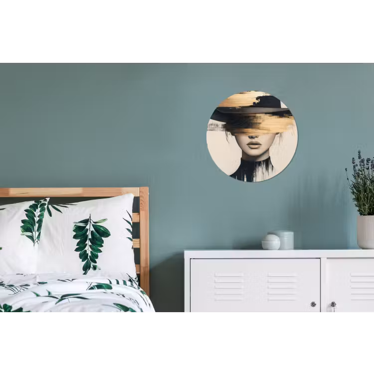 Wandcirkel - Aluminium - Vrouw - Hoed - Verf — 4