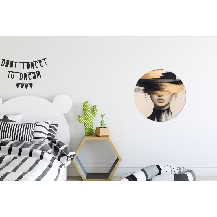 Wandcirkel - Aluminium - Vrouw - Hoed - Verf — 5