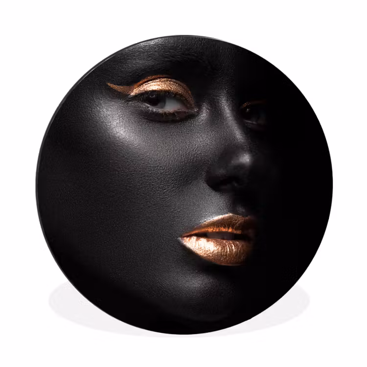 Wandcirkel - Aluminium - Vrouw - Make-up - Koper - Zwart — 1