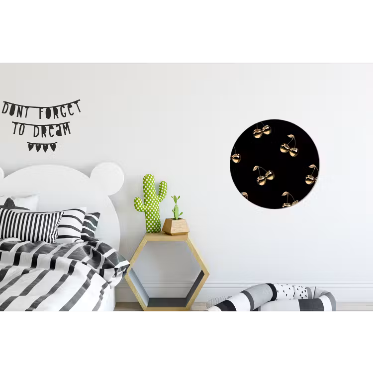 Wandcirkel - Aluminium - Patroon - Kersen - Goud - Chrome — 5