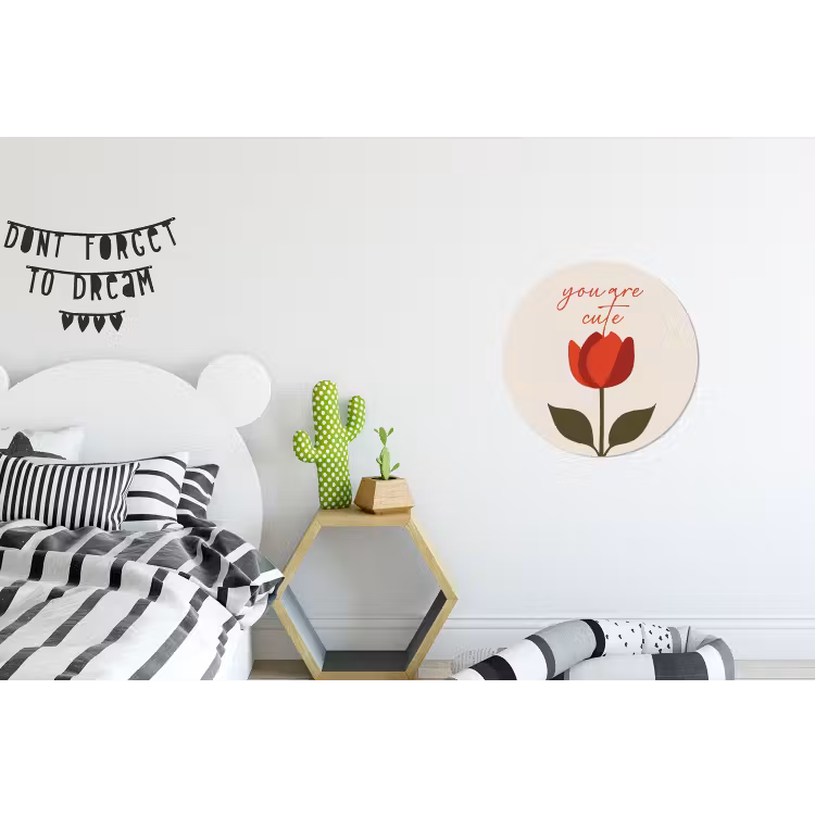 Wandcirkel - Aluminium - Roos - Rood - Bloem - Valentijn — 5