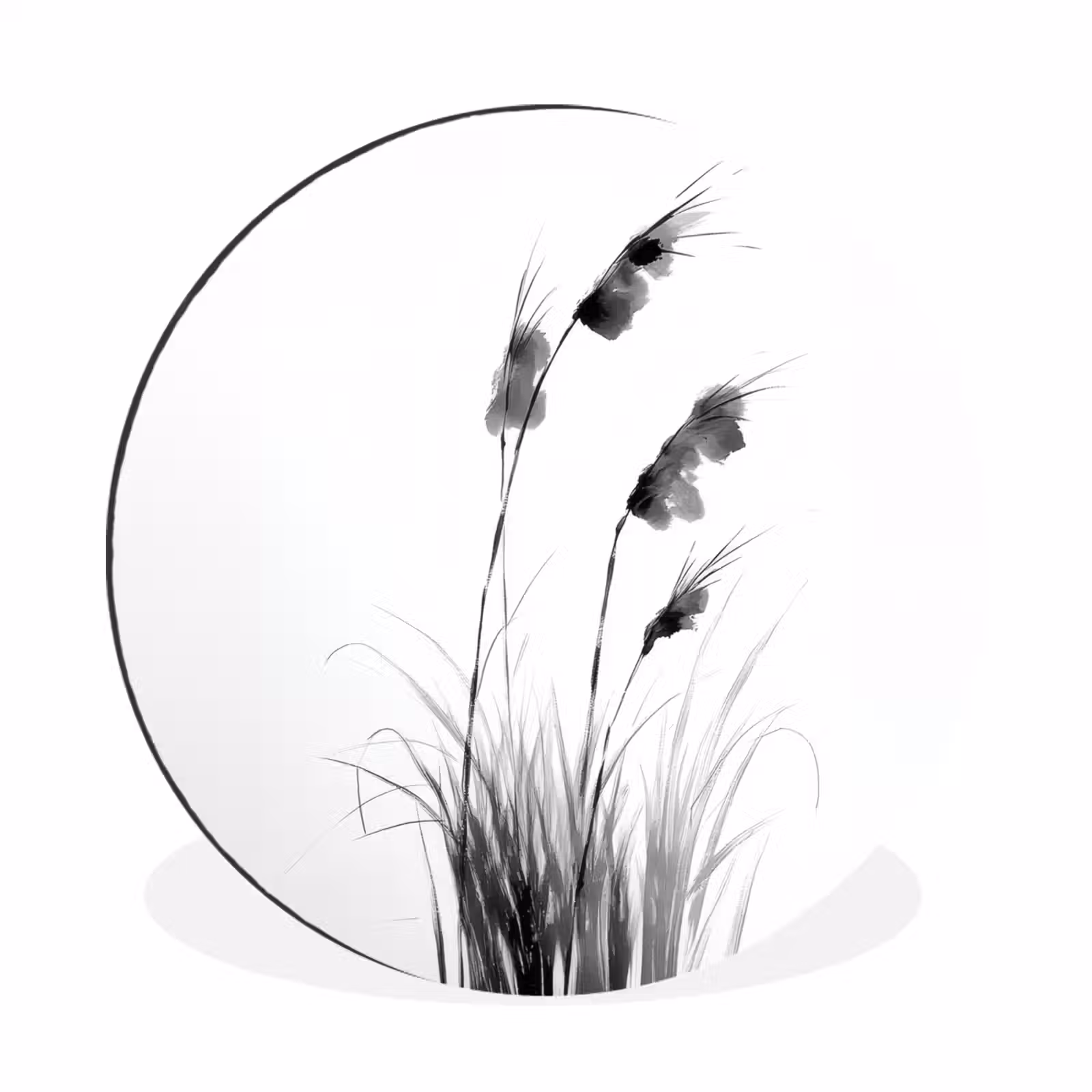 Wandcirkel - Aluminium - Minimalistisch - Stelen - Wit — 1