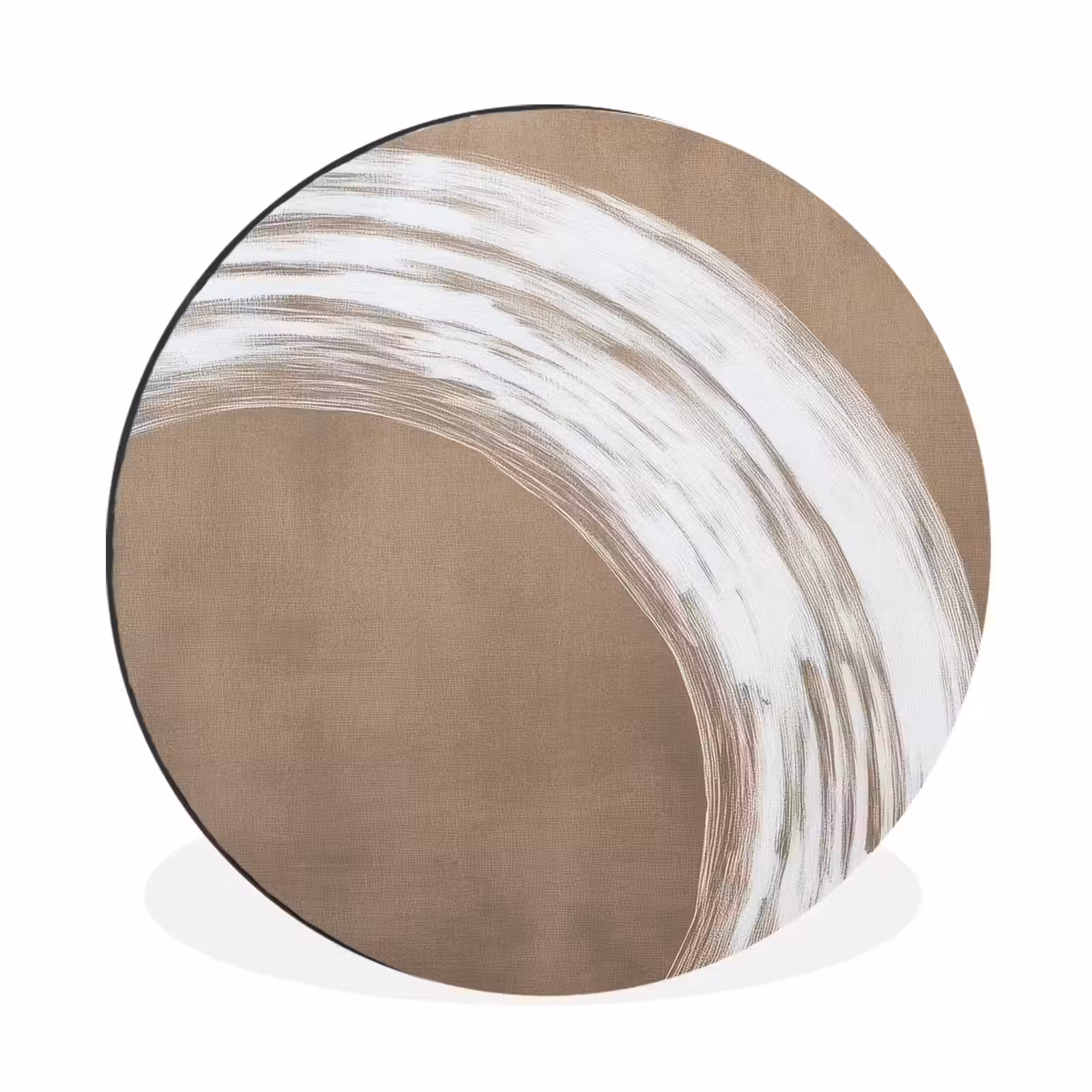 Wandcirkel - Aluminium - Verf - Bruin - Japandi — 1