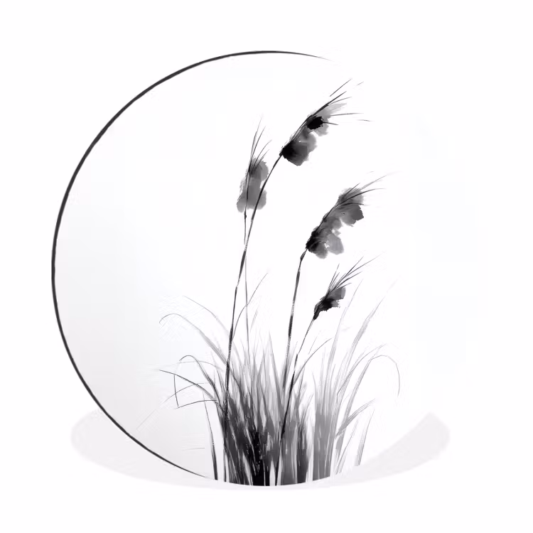Wandcirkel - Aluminium - Minimalistisch - Stelen - Wit — 1
