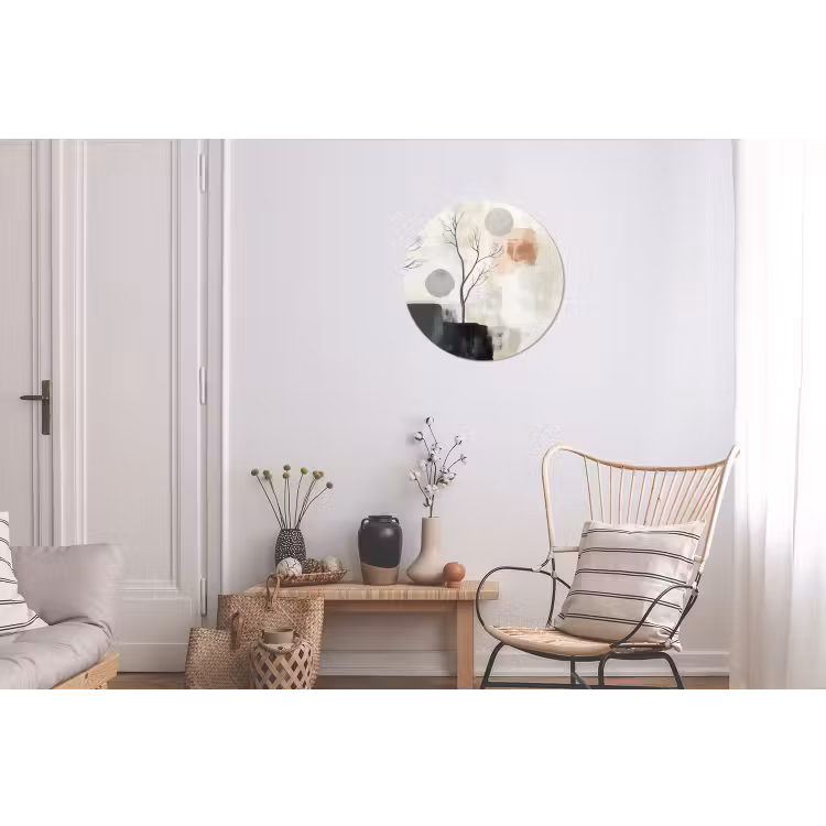 Wandcirkel - Aluminium - Wabi sabi - Beige - Plant — 2