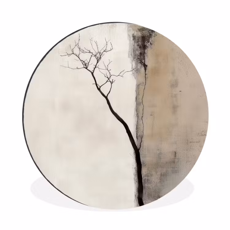Wandcirkel - Aluminium - Wabi sabi - Plant - Beige — 1