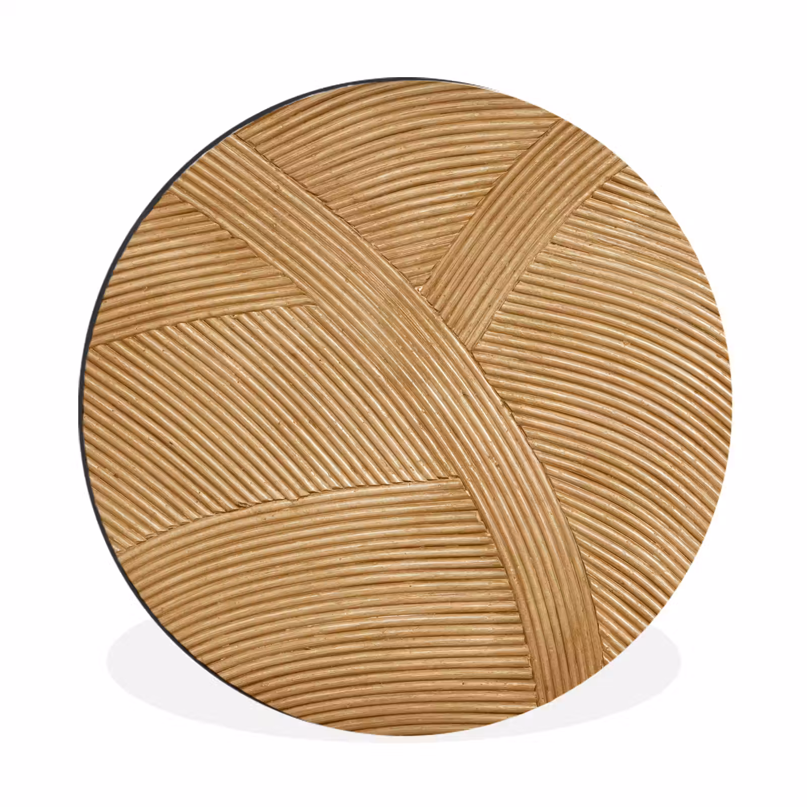 Wandcirkel - Aluminium - Structuur - Natuur - Kunst - Rotan — 1