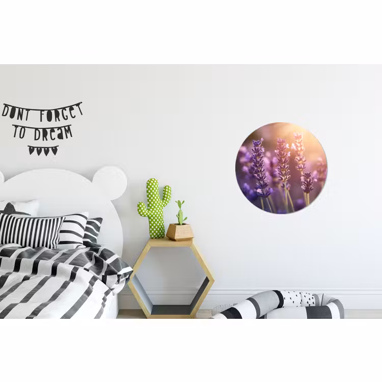 Wandcirkel - Aluminium - Lavendelbloemen - Paars - Zonlicht — 5