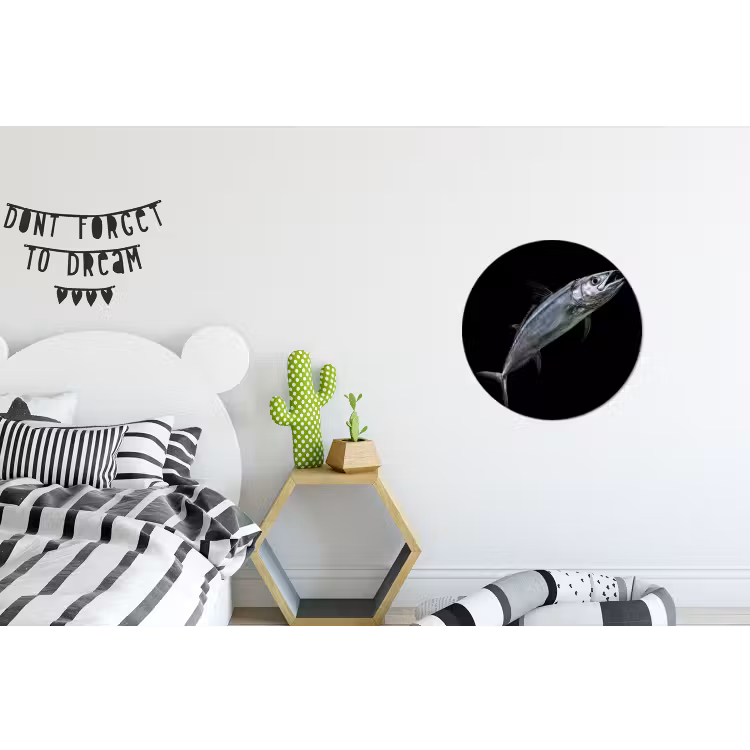 Wandcirkel - Aluminium - Makreel - Vis - Zwart — 5
