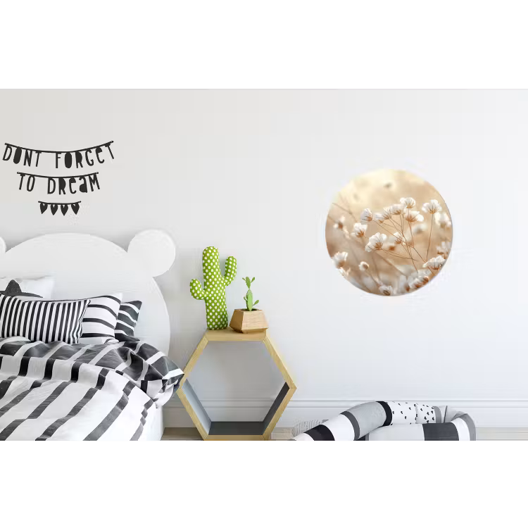 Wandcirkel - Aluminium - Wilde - Bloemen - Wit — 5