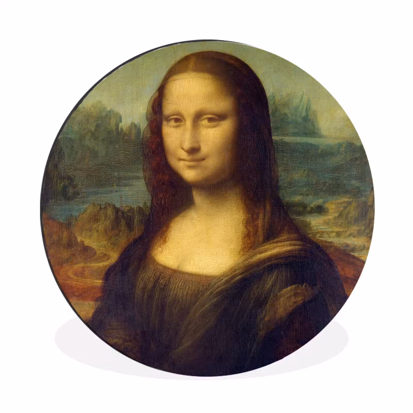 Wandcirkel - Aluminium - Mona Lisa - Leonardo da Vinci — 1