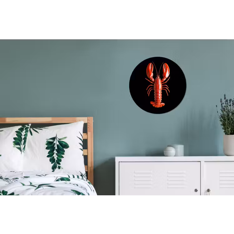 Wandcirkel - Aluminium - Kreeft - Glossier Rood - Zwart — 4