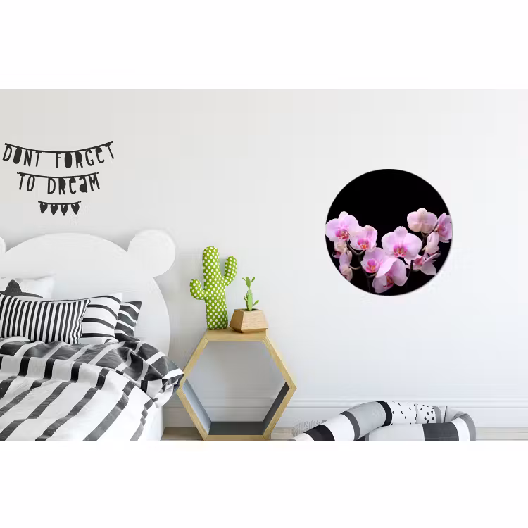 Wandcirkel - Aluminium - Orchidee - Bloemen - Roze - Flora — 5