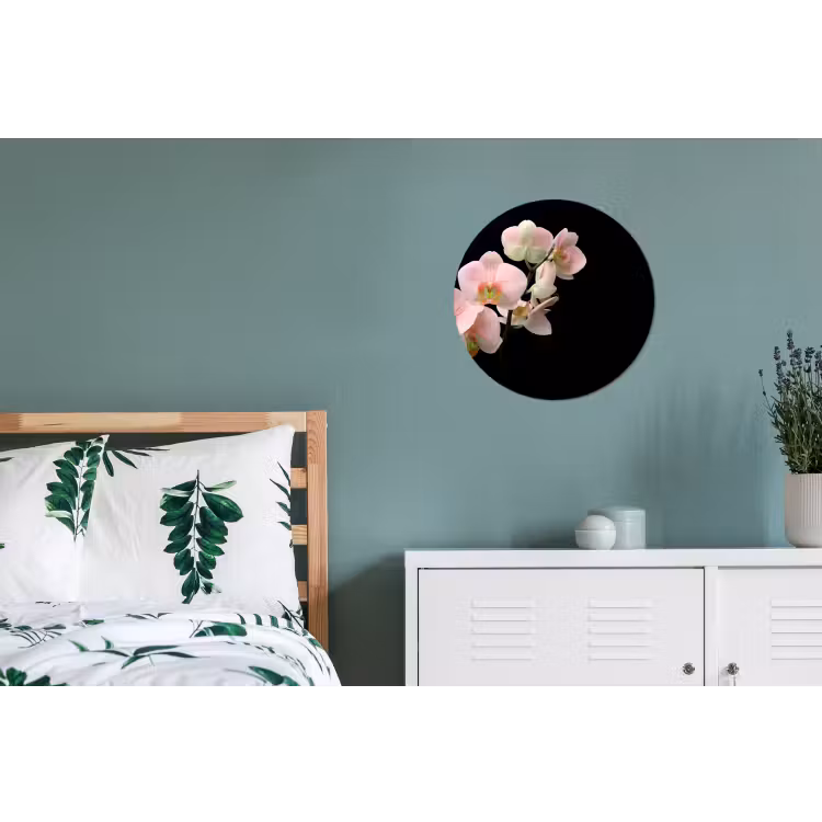 Wandcirkel - Aluminium - Orchidee - Bloemen - Roze - Stilleven - Flora — 4