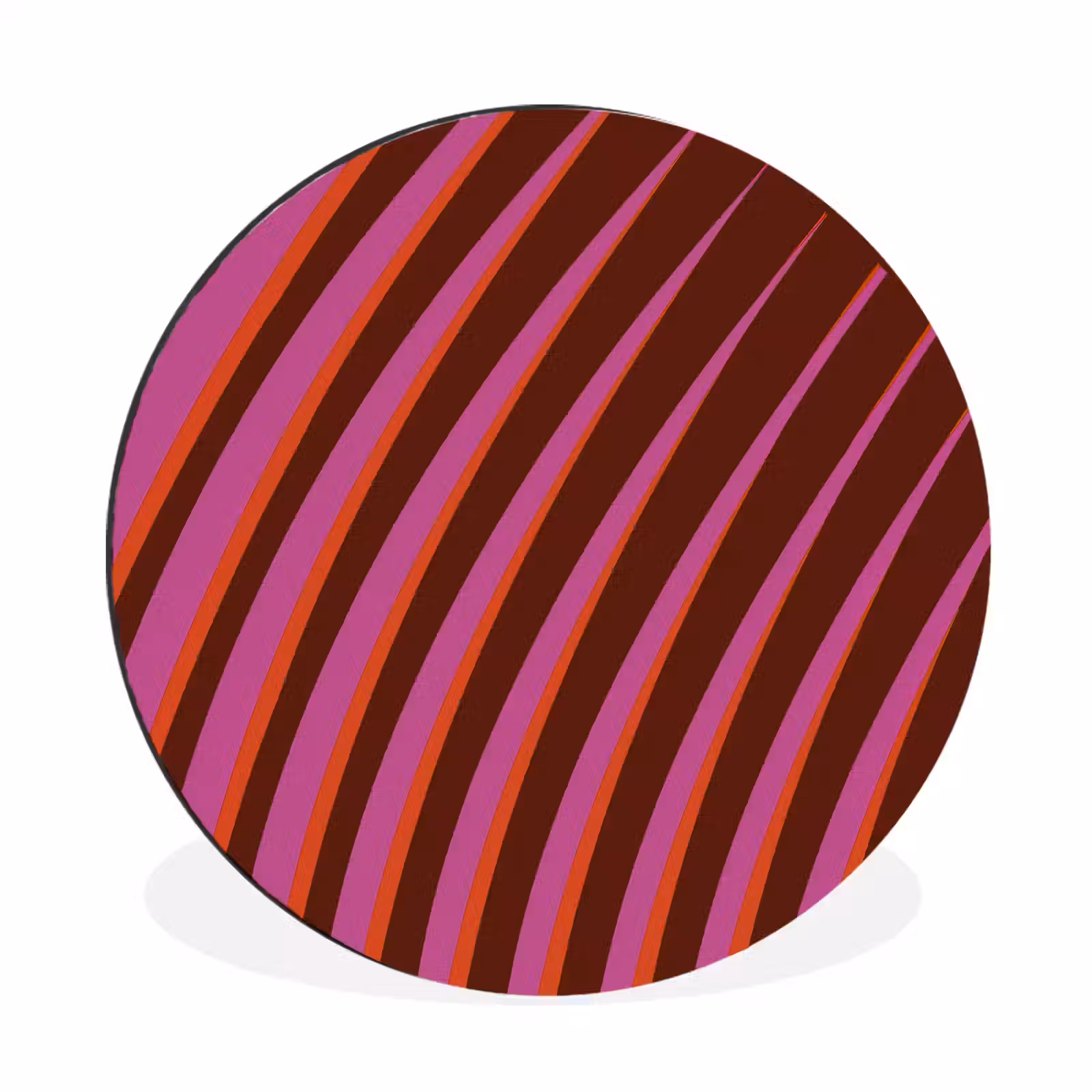 Wandcirkel - Aluminium - Lijnen - Rood - Beweging — 1