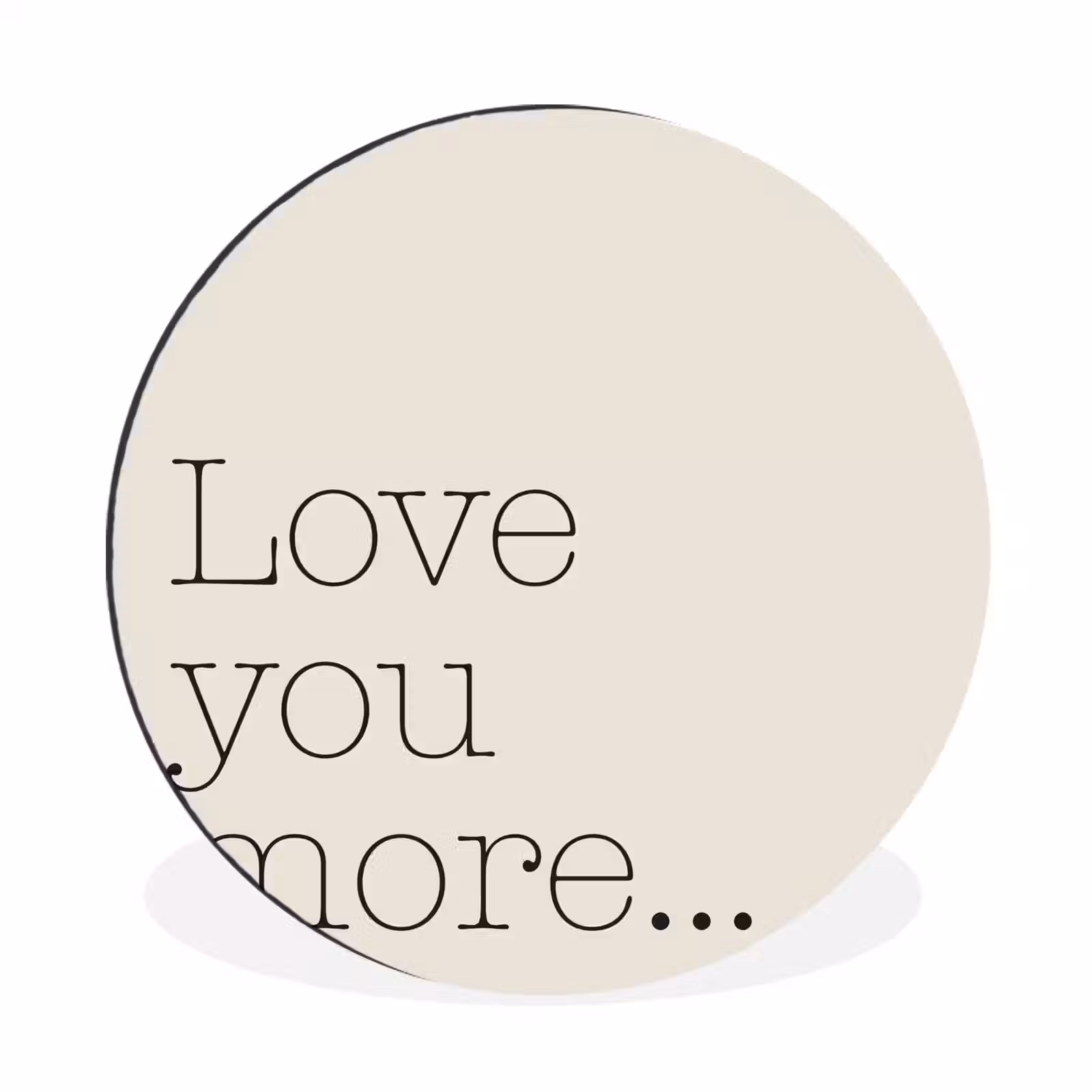 Wandcirkel - Aluminium - Minimalistisch - Love - Beige — 1