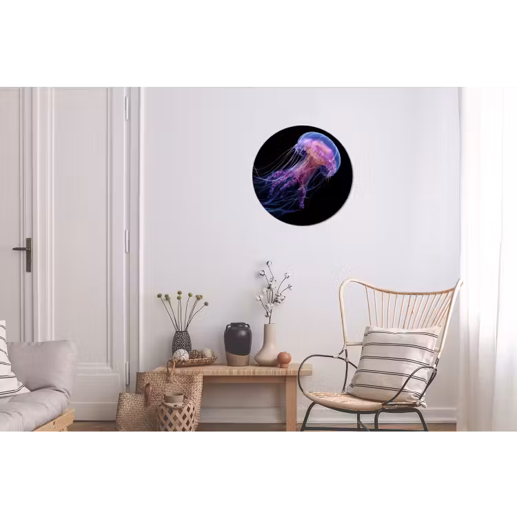 Wandcirkel - Aluminium - Kwal - Doorzichtig - Roze - Tentakels — 2
