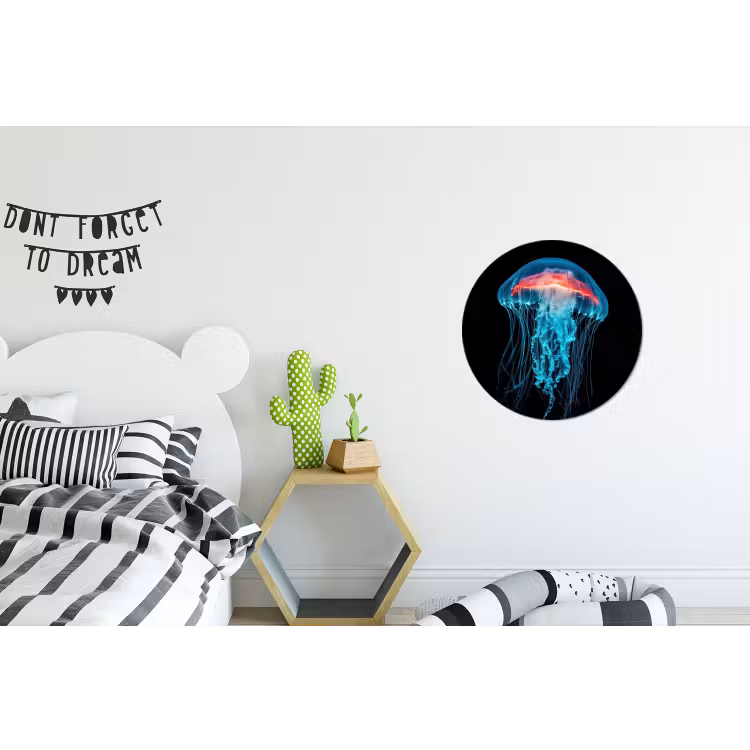Wandcirkel - Aluminium - Kwal - Tentakels - Blauw - Licht — 5