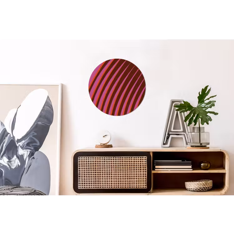 Wandcirkel - Aluminium - Lijnen - Rood - Beweging — 3