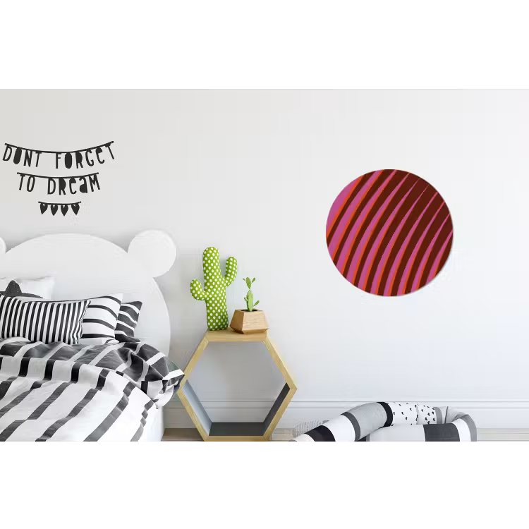 Wandcirkel - Aluminium - Lijnen - Rood - Beweging — 5