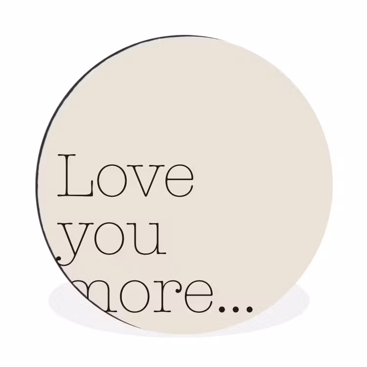 Wandcirkel - Aluminium - Minimalistisch - Love - Beige — 1