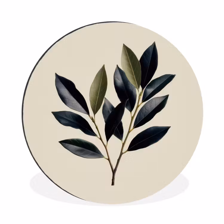 Wandcirkel - Aluminium - Ovaal - Olijfgroen - Simpel — 1