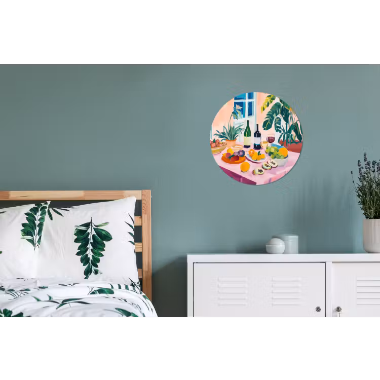 Wandcirkel - Aluminium - Tafel - Wijn - Fruit — 4