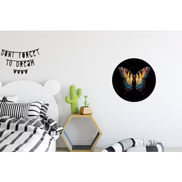 Wandcirkel - Aluminium - Vlinder - Kleurrijk - Speels — 5