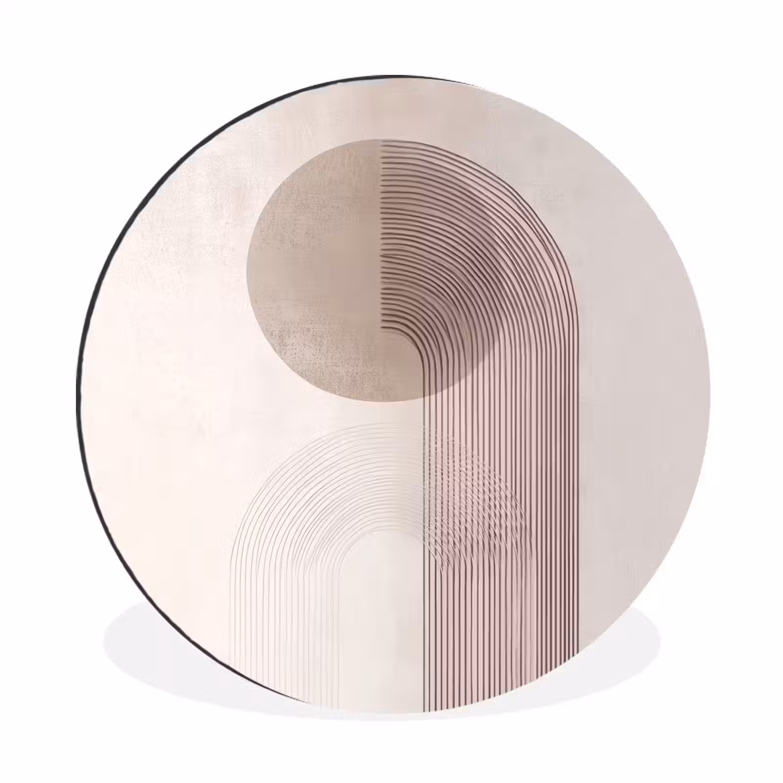 Wandcirkel - Aluminium - Minimalistisch - Cirkel - Lichtgrijs — 1