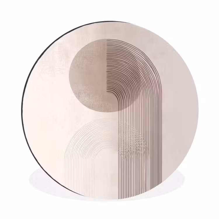 Wandcirkel - Aluminium - Minimalistisch - Cirkel - Lichtgrijs — 1