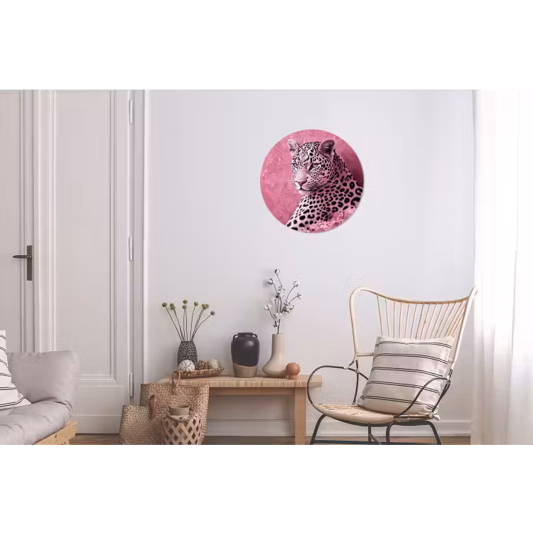 Wandcirkel - Aluminium - Panter - Luxe - Roze — 2
