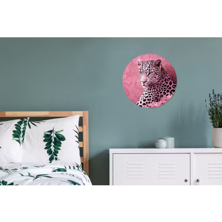 Wandcirkel - Aluminium - Panter - Luxe - Roze — 4