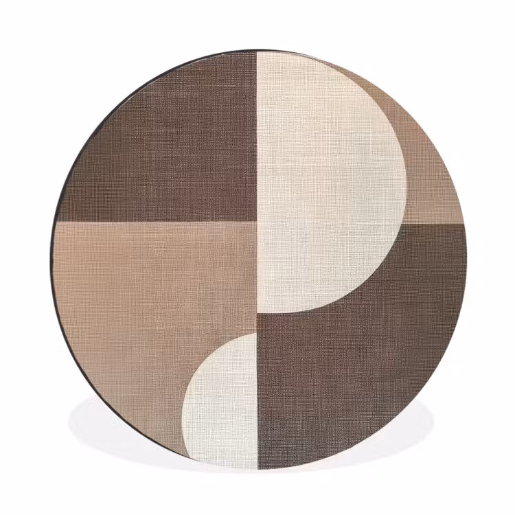 Wandcirkel - Aluminium - Raster - Halve cirkels - Contrast — 1