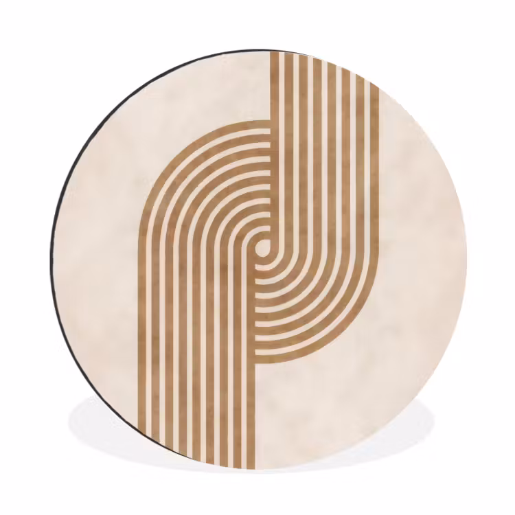 Wandcirkel - Aluminium - Symmetrische bocht - Koperkleurig — 1