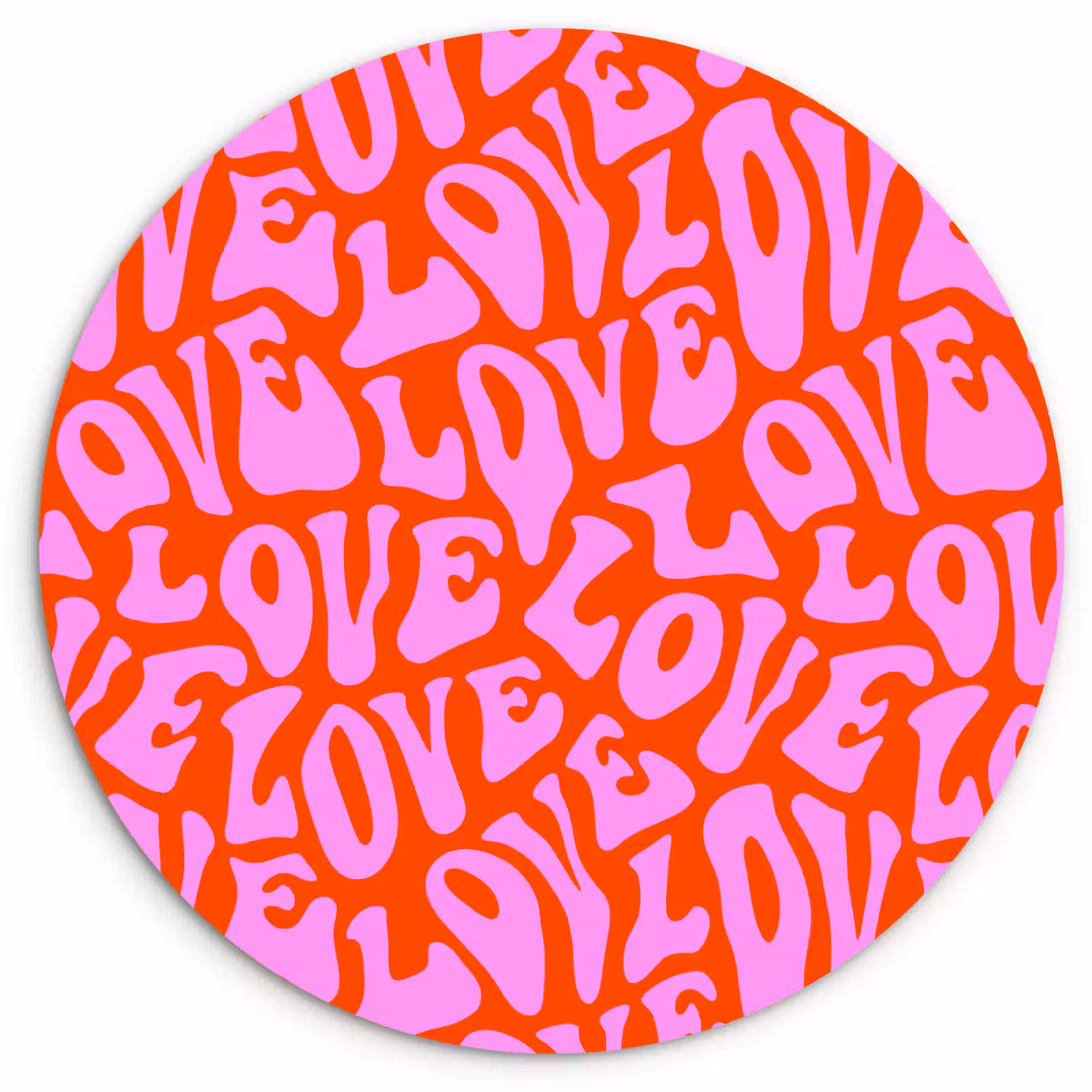 Wandcirkel - Glas - Love - Roze - Valentijn - Rood — 1