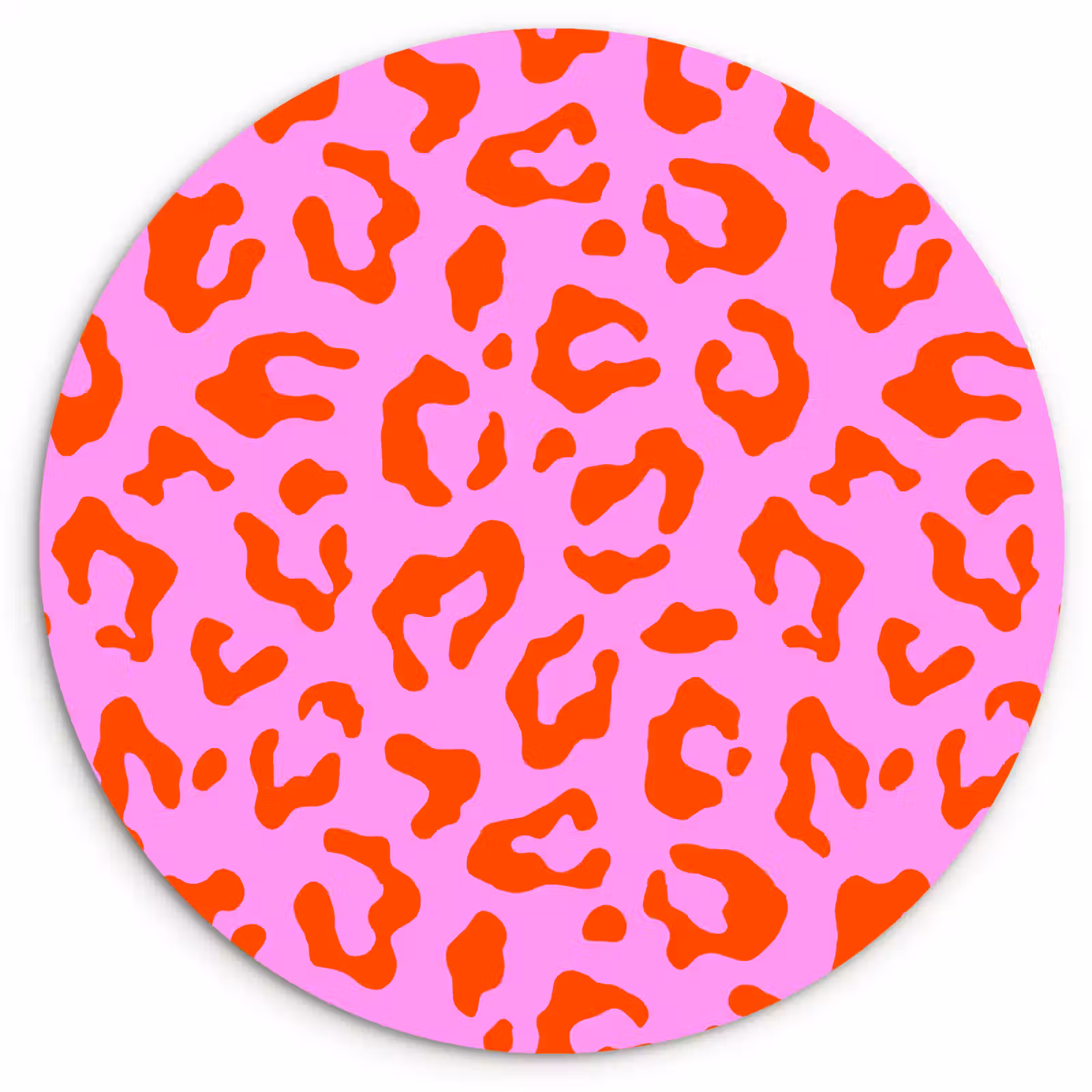 Wandcirkel - Glas - Panter - Rood - Roze — 1