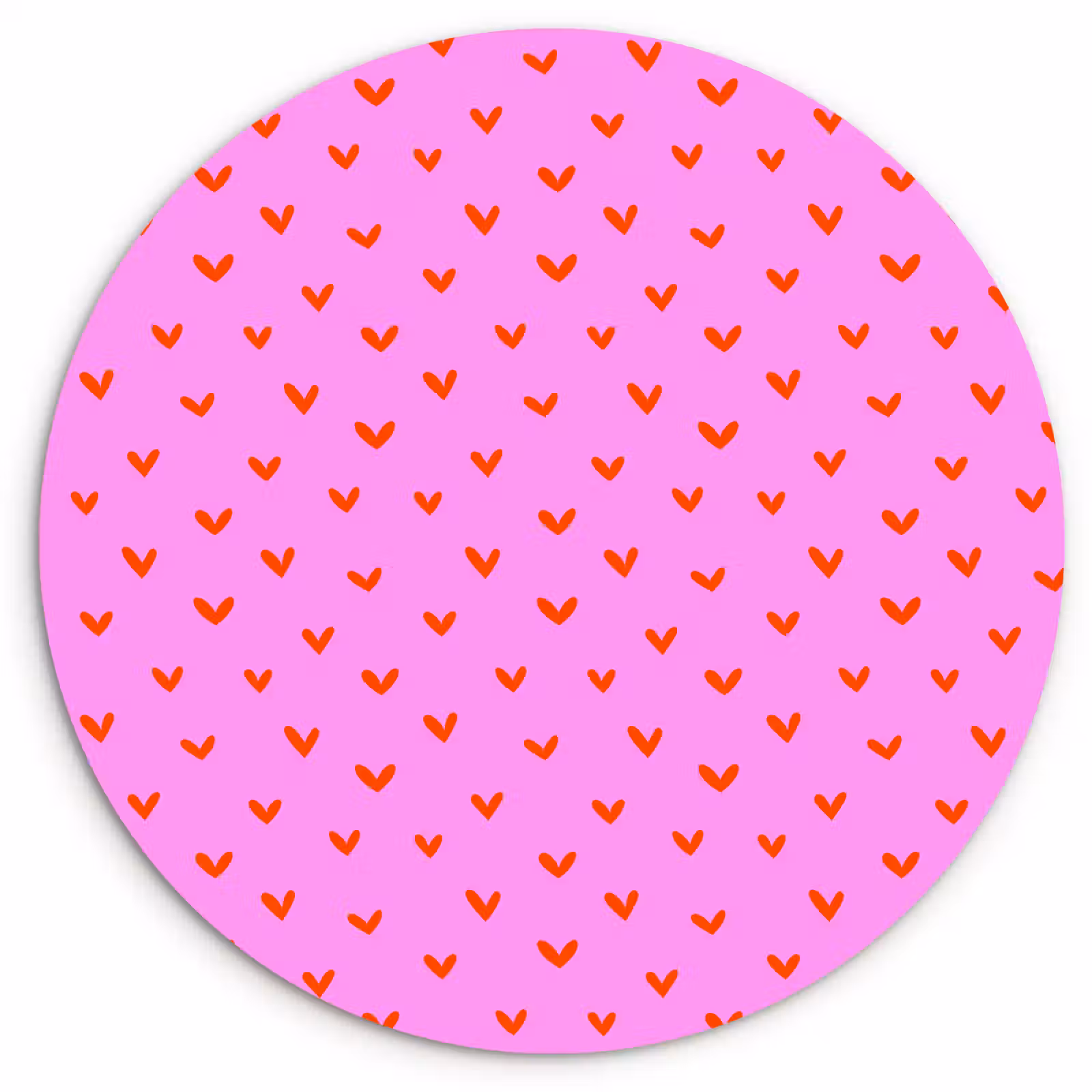 Wandcirkel - Glas - Rood - Hartjes - Roze - Patroon — 1