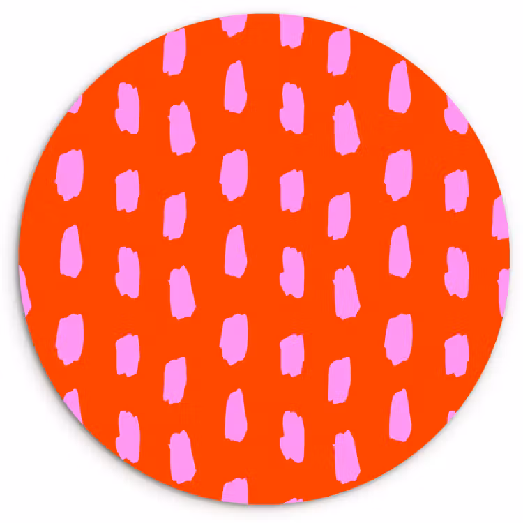 Wandcirkel - Glas - Verf - Roze - Rood — 1