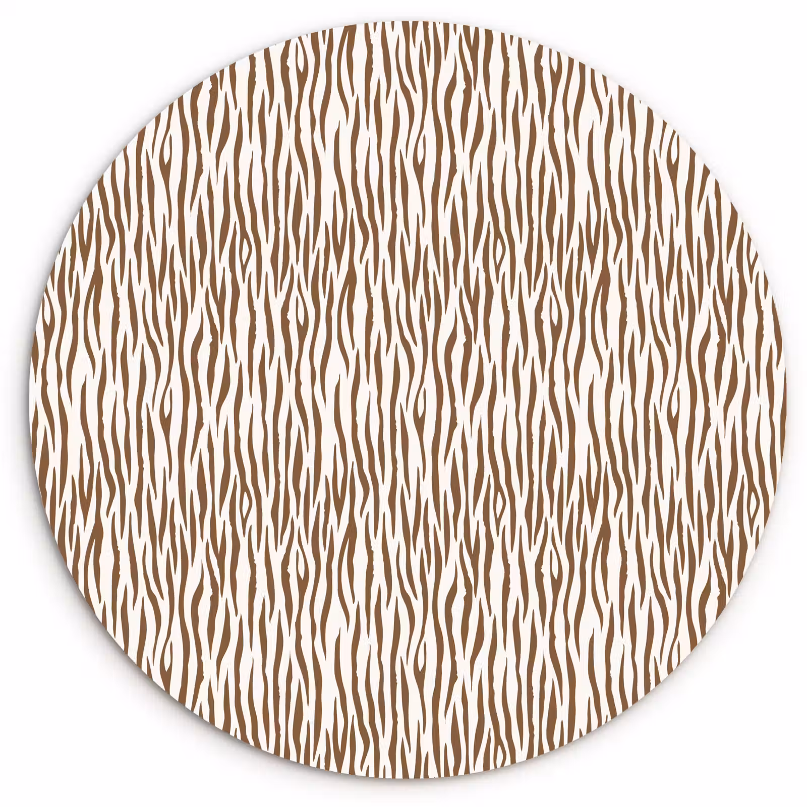 Wandcirkel - Glas - Bruin - Patroon - Zebra — 1