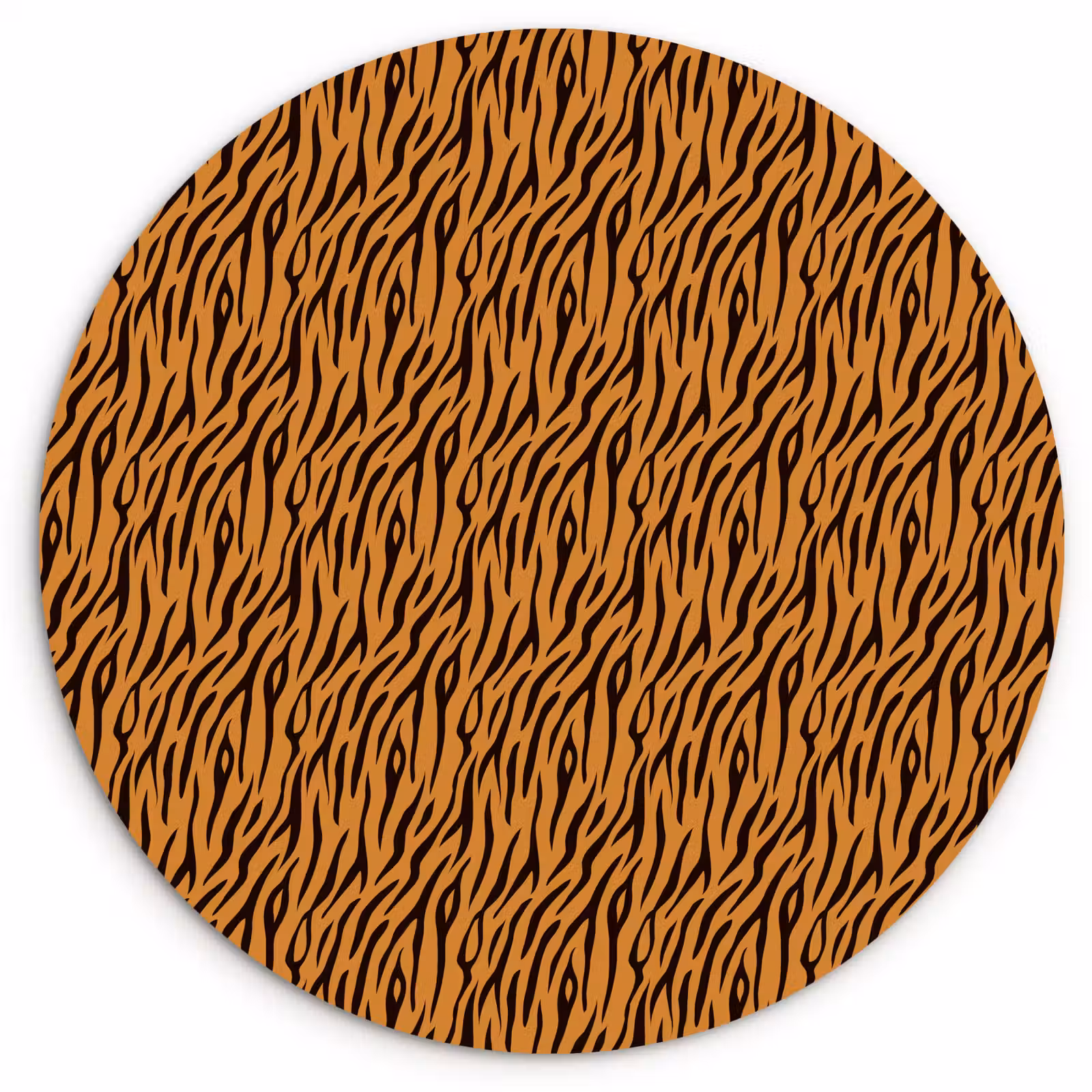 Wandcirkel - Glas - Dier - Oranje - Tijger — 1