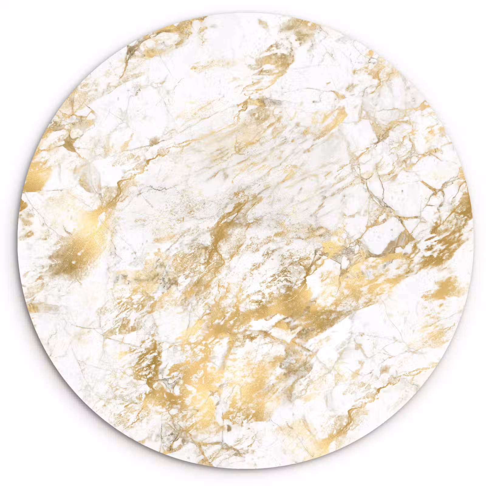 Wandcirkel - Glas - Marmer - Goud - Structuur — 1